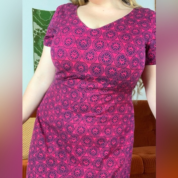 Vintage 70s Cotton Mandala Print Hippie Maxi Dress - Picture 6 of 7